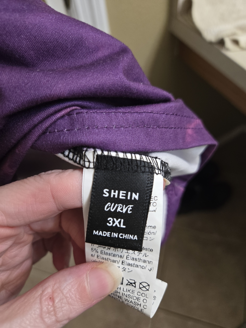 SHEIN Curve 3XL Purple Tunic Top